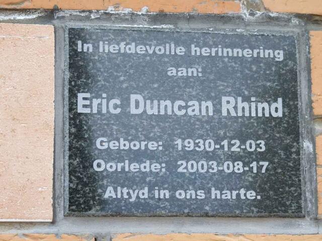 RHIND Eric Duncan 1930-2003
