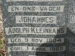 KLEINHANS Johannes Adolph 1904-1960 & Georgina Elizabeth 1905-1980