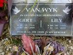 WYK Gert, van 1916-2009 & Lily 1919-2012