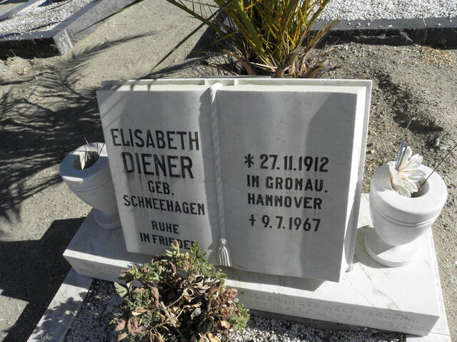 DIENER Elisabeth nee SCHNEEHAGEN 1912-1967