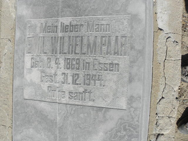 PAAR Emil Wilhelm 1869-1944