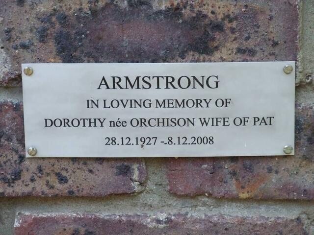 ARMSTRONG Dorothy nee ORCHISON 1927-2008