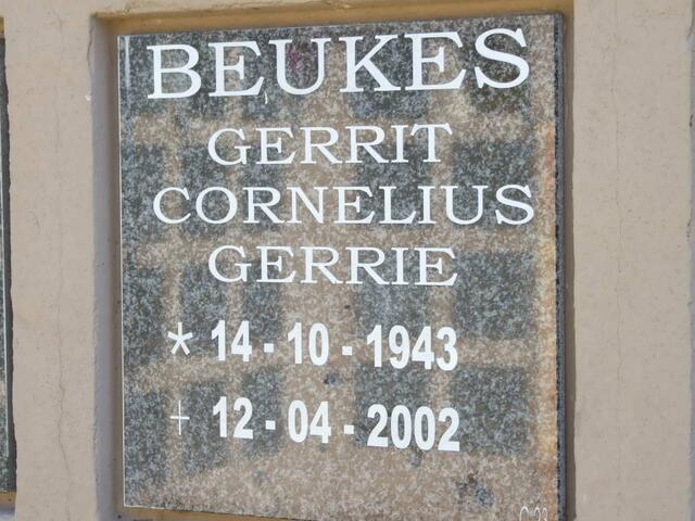 BEUKES Gerrit Cornelius 1943-2002