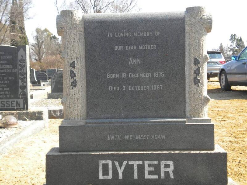 DYTER Ann 1875-1967