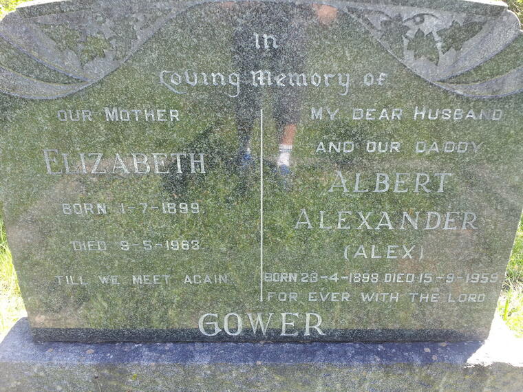 GOWER Albert Alexander 1898-1959 & Elizabeth 1899-1963