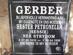 GERBER Hester Petronella nee STRYDOM 1916-1958