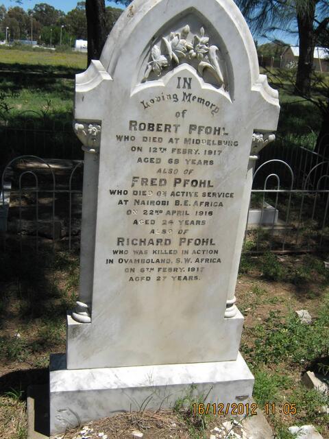 PFOHL Robert -1917 :: PFOHL Fred -1916 :: PFOHL Richard -1917