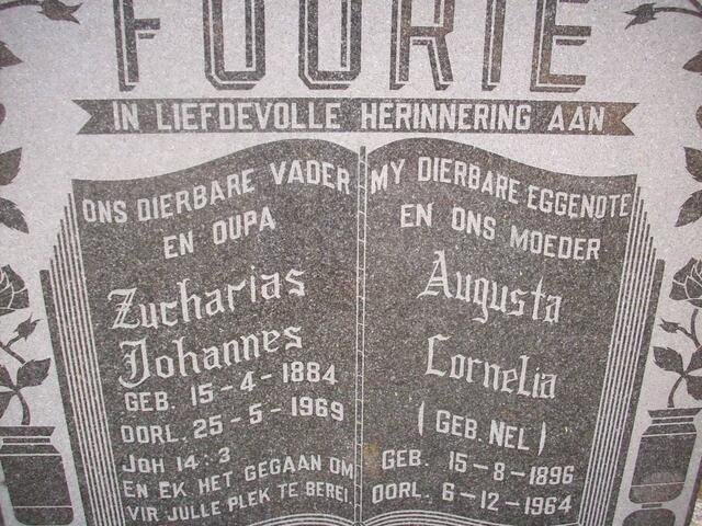 FOURIE Zucharias Johannes 1884-1969 & Augusta Cornelia NEL 1896-1964
