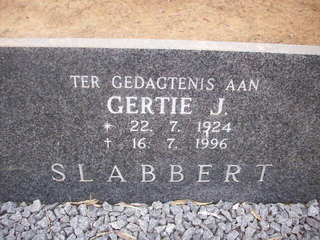 SLABBERT Gertie J. 1923-1996