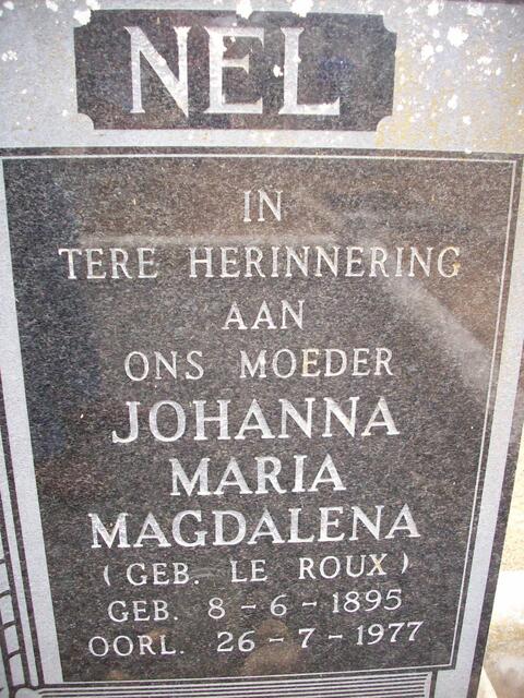 NEL Johanna Maria Magdalena nee LE ROUX 1895-1977