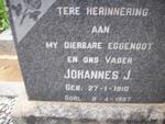 COETZEE Johannes J. 1910-1967