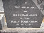 COETZEE Maria Margaritha 1905-1990