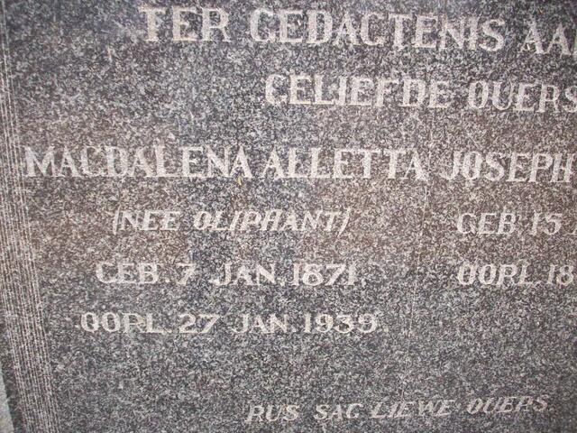 NELL Magdalena Aletta nee OLIPHANT 1871-1939