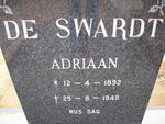SWARDT Adriaan, de 1892-1949