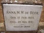 BEER Anna M.W., de 1925-1941