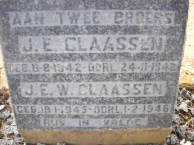 CLAASSEN J.E. 1942-1942 :: CLAASSEN J.E.W. 1945-1946