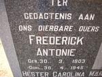 SMITH Frederick Antonie 1903-1945 & Hester Carolina Maria BREWIS 1906-1947
