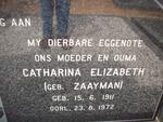 SMIT Catharina Elizabeth nee ZAAYMAN 1911-1972