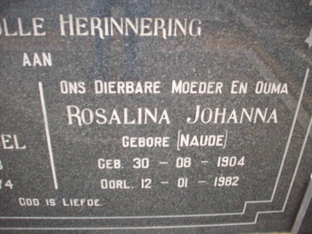 PIENAAR Rosalina Johanna nee NAUDE 1904-1982