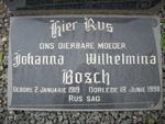 BOSCH Johanna Wilhelmina 1919-1998