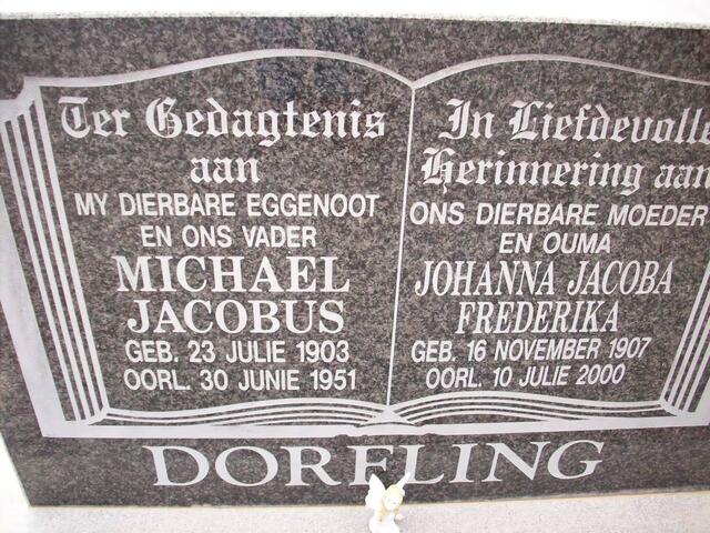 DORFLING Michael Jacobus 1903-1951 & Johanna Jacoba Fredericka 1907-2000