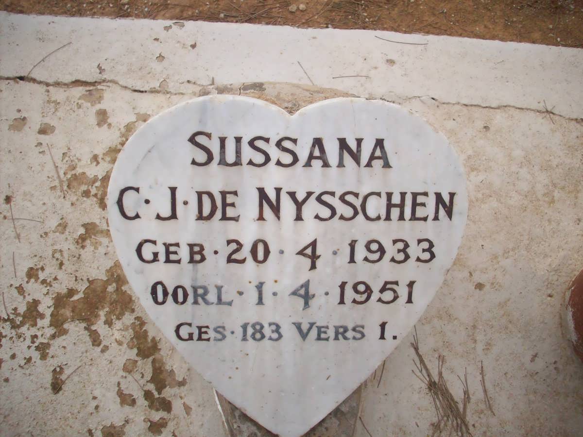 NYSSCHEN Sussana C.J., de 1933-1951