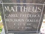 MATTHEUS Carel Frederick Benjamin 1917-1990