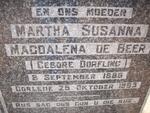 BEER Martha Susanna Magdalena, de nee DORFLING 1885-1953