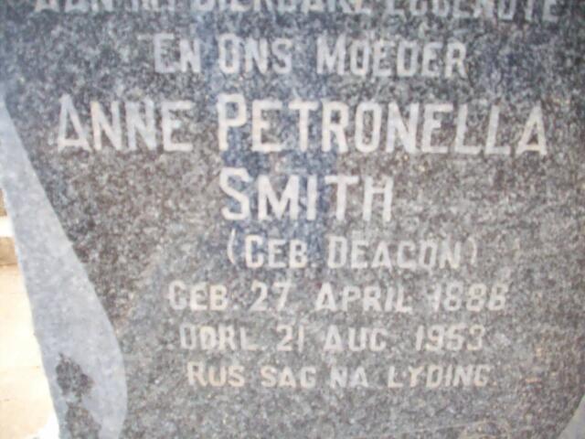 SMITH Anne Petronella nee DEACON 1886-1953