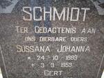SCHMIDT Sussana Johanna 1889-1953