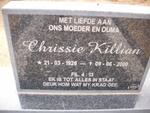 KILLIAN Chrissie 1926-2000