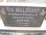 MOLLENDORF Bettie, von 1902-1986