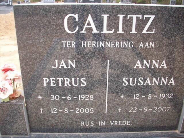 CALITZ Jan Petrus 1928-2005 & Anna Susanna 1932-2007
