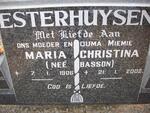 ESTERHUYSEN Maria Christina nee BASSON 1906-2002