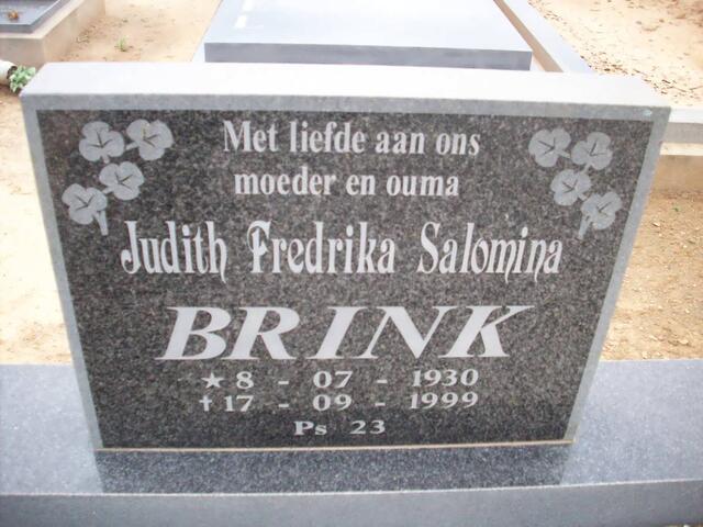 BRINK Judith Fredrika Salomina 1930-1999