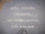 JORDAAN Anna Susanna Catharina nee OLIVIER 1917-2008