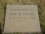 VILLIERS Joan, de 1921-1966