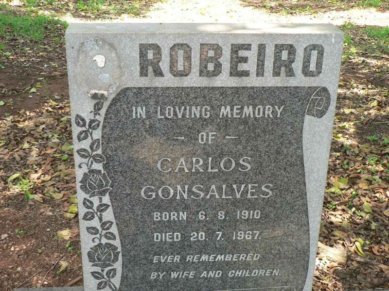 ROBEIRO Carlos Gonsalves 1910-1967
