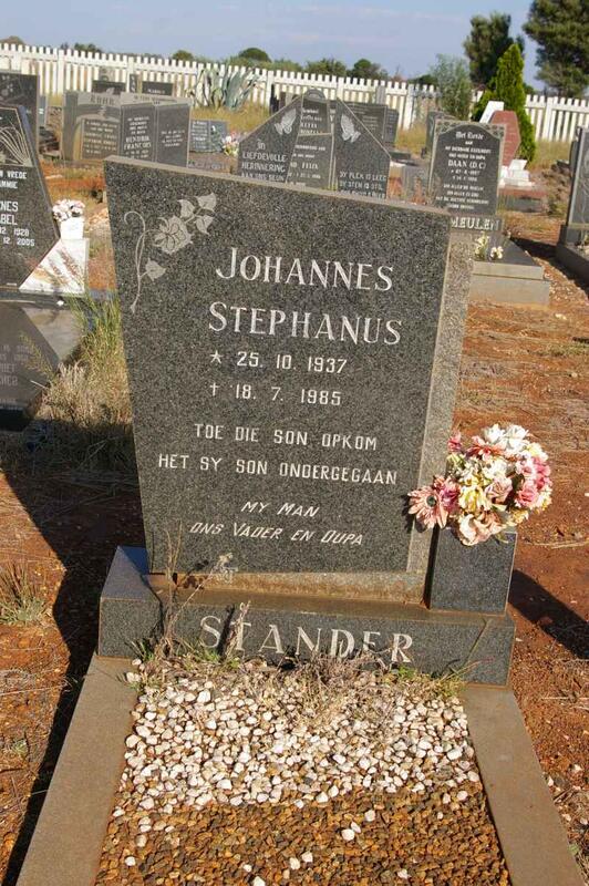 STANDER Johannes Stephanus 1937-1985