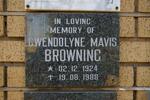 BROWNING Gwendolyne Mavis 1924-1988