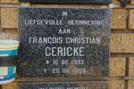GERICKE Francois Christian 1933-1988