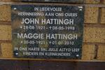 HATTINGH John 1921-1998 & Maggie 1921-2010