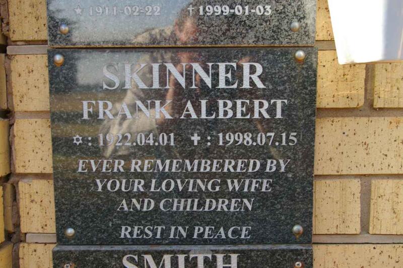 SKINNER Frank Albert 1922-1998