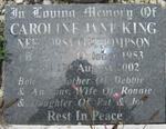 KING Caroline Jane nee FORSYTH THOMPSON 1953-2002