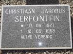 SERFONTEIN Christiaan Jakobus 1927-1953