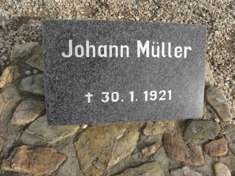 MULLER Johann -1921