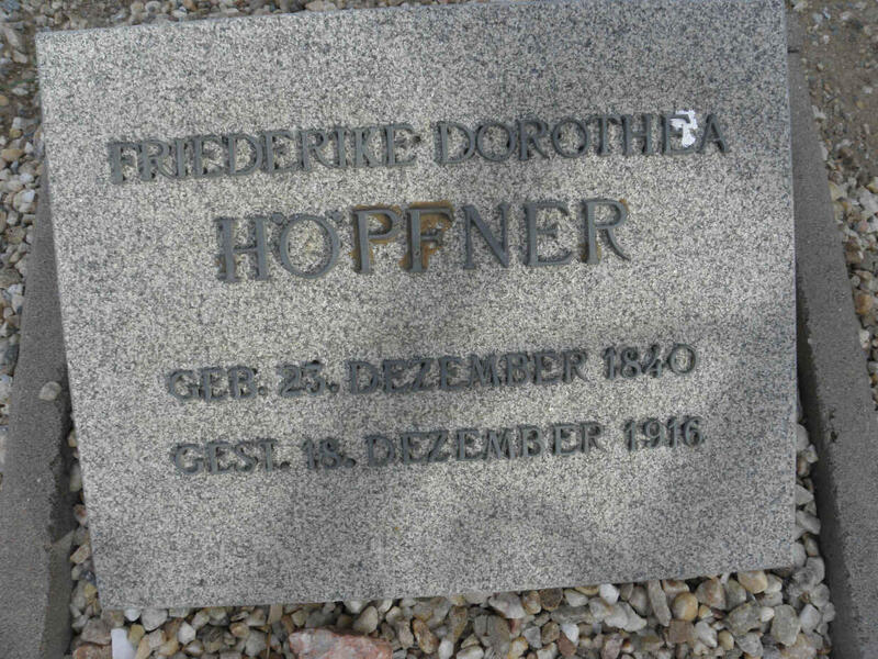 HÖPFNER Friederike Dorothea 1840-1916