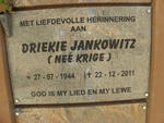 JANKOWITZ Driekie nee KRIGE 1944-2011