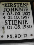 KIRSTEN Johnnie 1927-1997 & Stienie 1930-