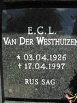 WESTHUIZEN E.C.L., van der 1926-1997
